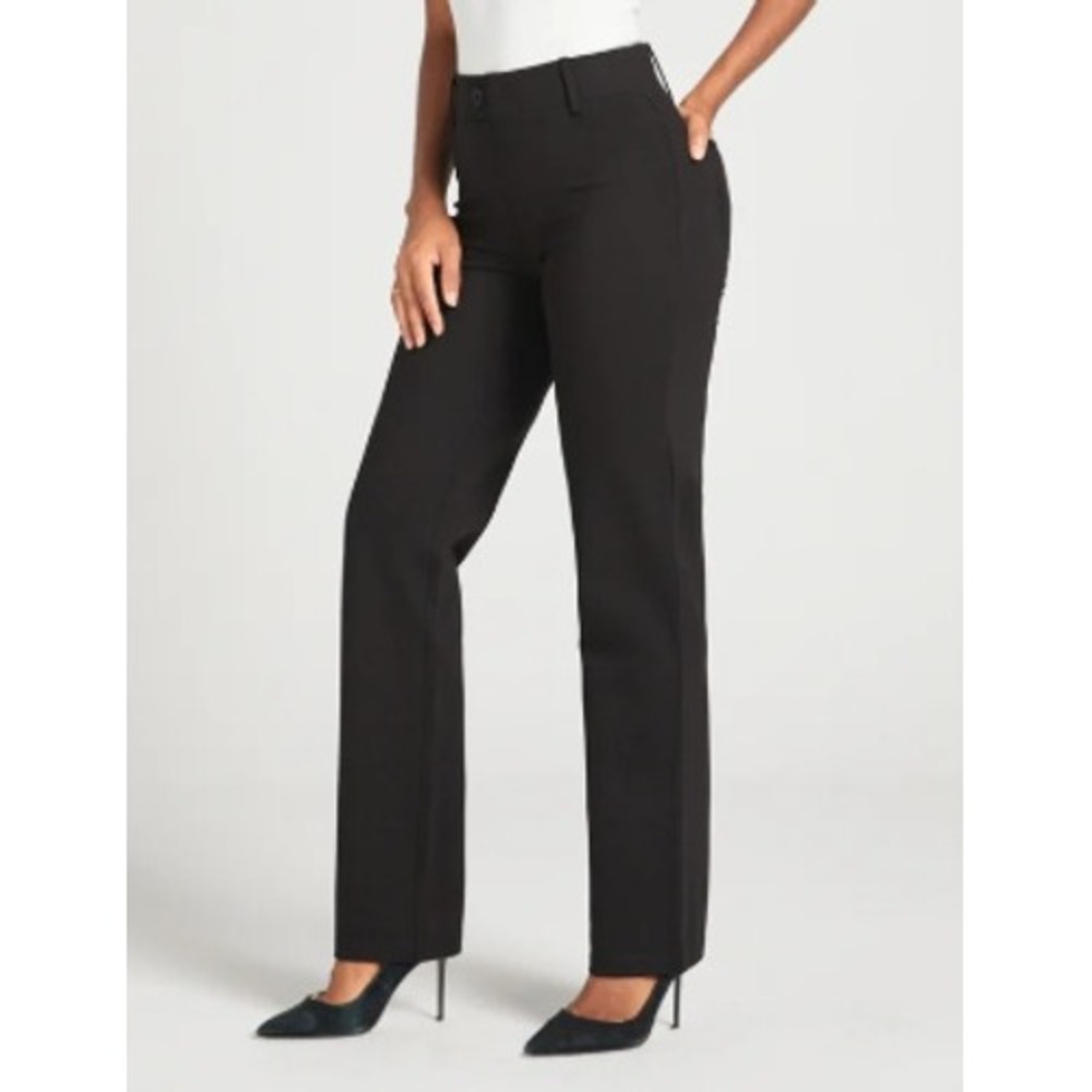 Betabrand Black Straight Leg Classic Dress‎ Pant Yoga Pants XXS Petite